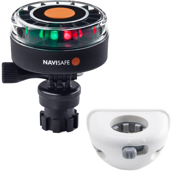 Navisafe Navilight 2NM Tricolor w/Navimount Base & Vertical Mount - White - Fishing Monsters