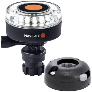 Navisafe Navilight 360° 2NM White w/Navimount Base & Horizontal Mount - Black - Fishing Monsters