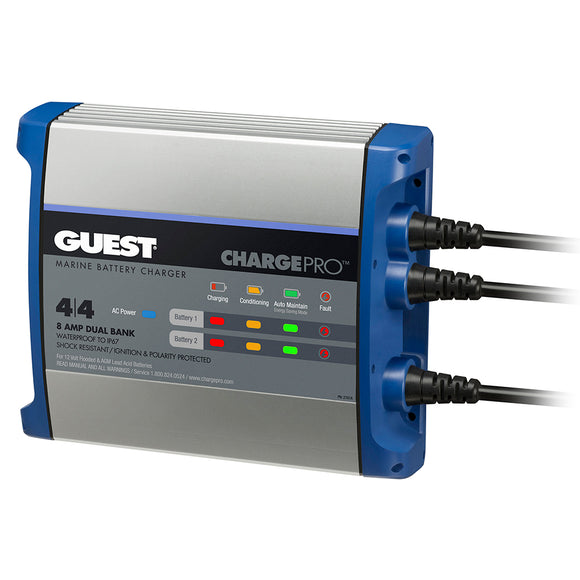 Guest On-Board Battery Charger 8A / 12V - 2 Bank - 120V Input - Fishing Monsters