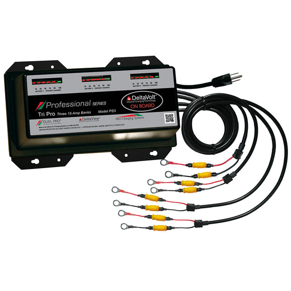 Dual Pro Professional Series Battery Charger - 45A - 3-15A-Banks - 12V-36V - Fishing Monsters