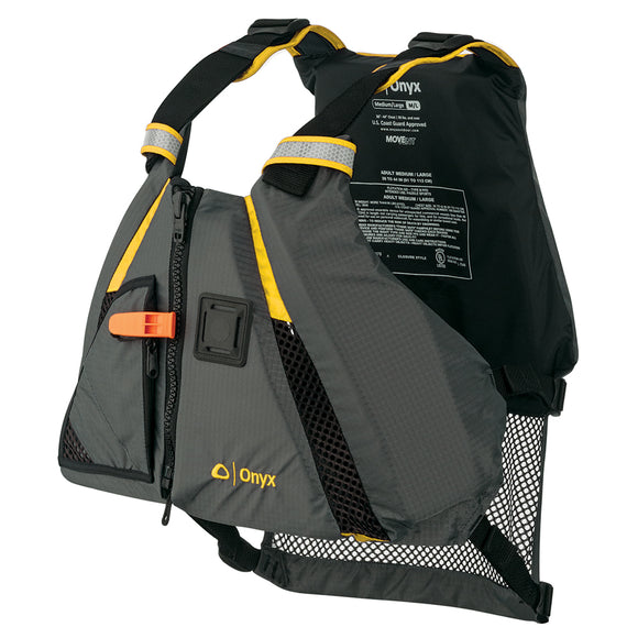 Onyx MoveVent Dynamic Paddle Sports Vest - Yellow/Grey - XS/SM - Fishing Monsters