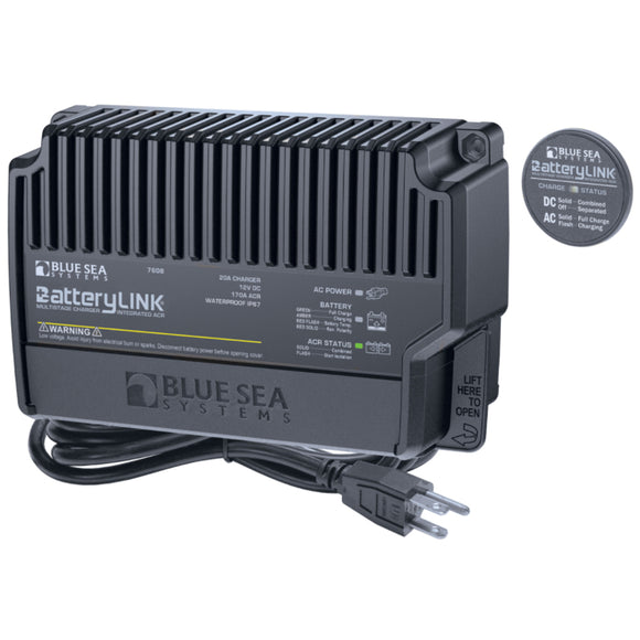 Blue Sea 7608 BatteryLink® Charger (North America) - 12V - 20Amp - 2 Bank - Fishing Monsters