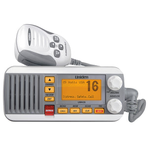 Uniden UM435 Fixed Mount VHF Radio - White - Fishing Monsters