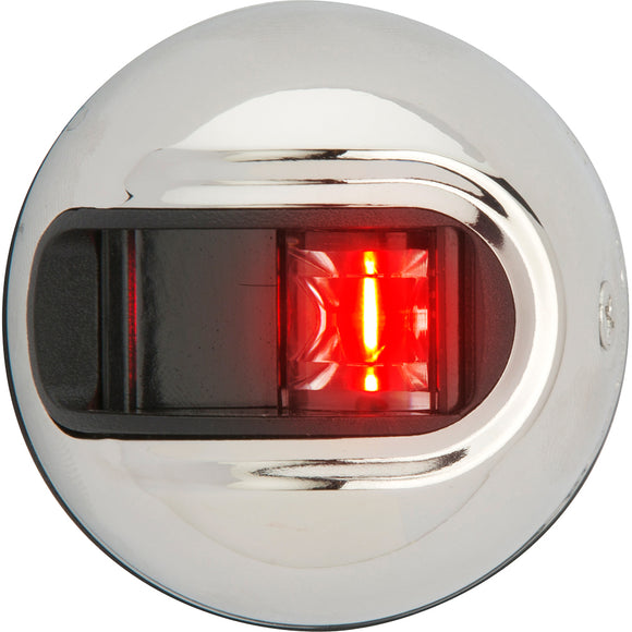 Attwood LightArmor Vertical Surface Mount Navigation Light - Port (red) - Stainless Steel - 2NM - Fishing Monsters