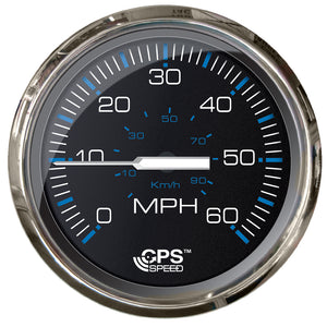 Faria Chesepeake Black 4" Studded Speedometer - 60MPH (GPS) - Fishing Monsters