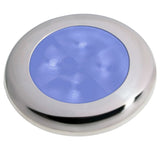 Hella Marine Polished Stainless Steel Rim LED Courtesy Lamp - Blue - Fishing Monsters