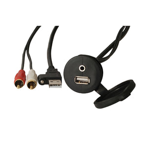 Fusion MS-CBUUSB3.5 Panel Mount USB & 3.5mm Headphone Jack - Fishing Monsters