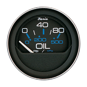 Faria Coral 2" Oil Pressure Gauge (80 PSI) - Fishing Monsters