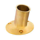 Whitecap Top-Mounted Flag Pole Socket Polished Brass - 1" ID - Fishing Monsters