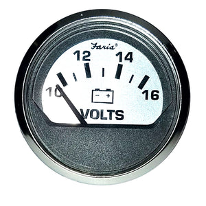 Faria Spun Silver 2" Voltmeter - Fishing Monsters