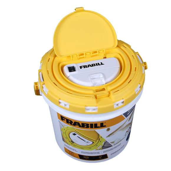 Frabill Dual Fish Bait Bucket w/Aerator Built-In - Fishing Monsters