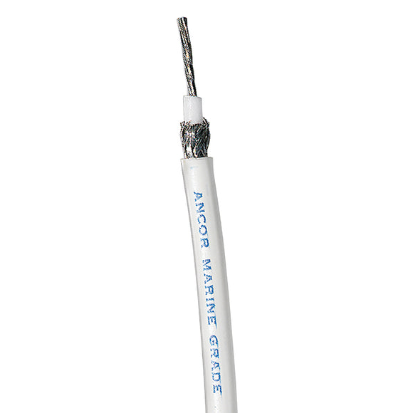 Ancor RG 8X White Tinned Coaxial Cable - Sold By The Foot - Fishing Monsters