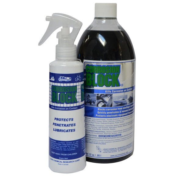 Corrosion Block 32oz Bottle w/Pump - Non-Hazmat, Non-Flammable & Non-Toxic - Fishing Monsters