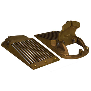 GROCO Bronze Slotted Hull Scoop Strainer w/Access Door f/Up to 1-1/4" Thru Hull - Fishing Monsters