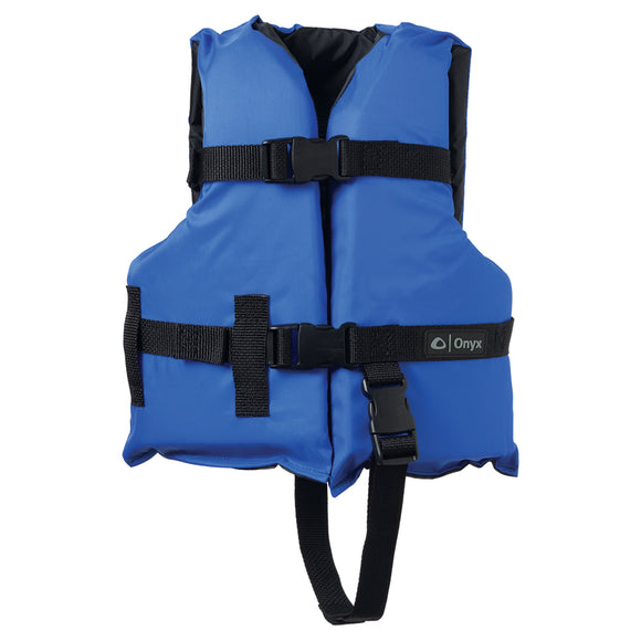 Onyx Nylon General Purpose Life Jacket - Child 30-50lbs - Blue - Fishing Monsters