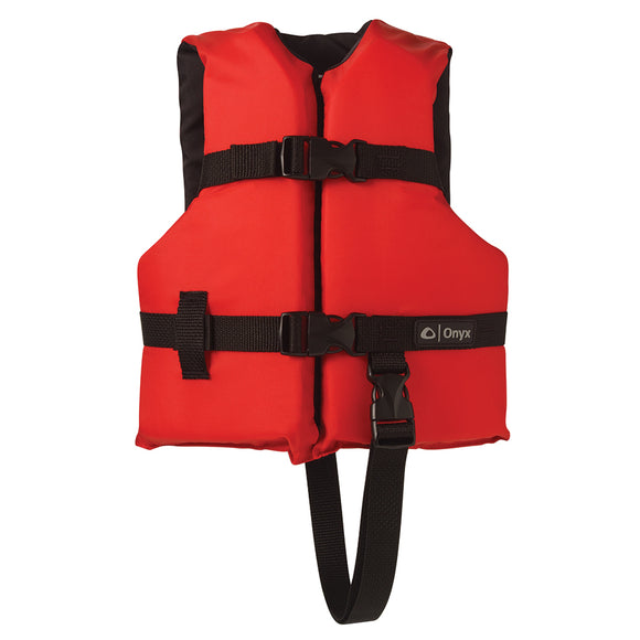 Onyx Nylon General Purpose Life Jacket - Child 30-50lbs - Red - Fishing Monsters