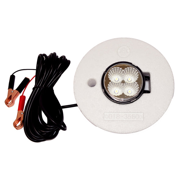 Hydro Glow FFL12 Floating Fish Light w/20' Cord - LED - 12W - 12V - White - Fishing Monsters