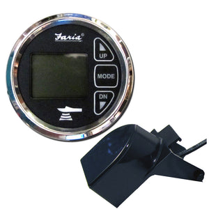 Faria Chesapeake Black 2" Dual Depth & Temp Sounder w/Transom Mount Transducer - Fishing Monsters