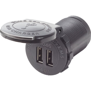 Blue Sea 1046 48V Dual USB Charger Socket Mount - Fishing Monsters