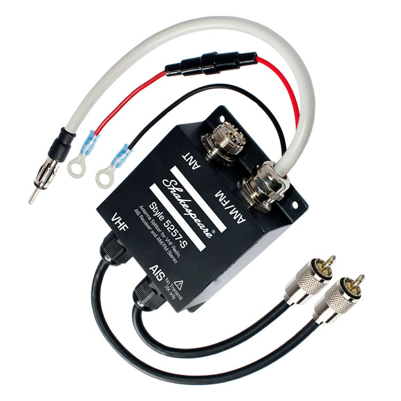 Shakespeare 5257-S Antenna Splitter f/VHF Radio, AIS Receiver & AM/FM Stereo - Fishing Monsters