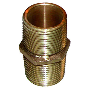 GROCO Bronze Pipe Nipple - 1/2" NPT - Fishing Monsters