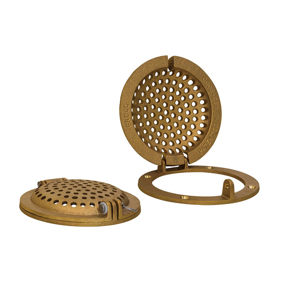 GROCO Bronze Round Hull Strainer w/Access Door f/Up To 2