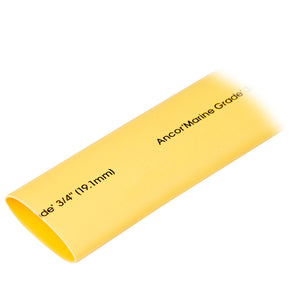 Ancor Heat Shrink Tubing 3/4" x 48" - Yellow - 1 Piece - Fishing Monsters