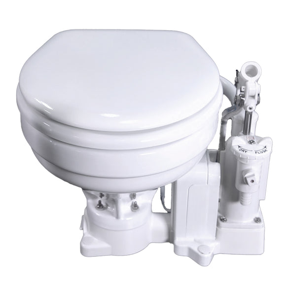 Raritan PH PowerFlush Electric/Manual Toilet - Marine Size - 12v - White - Fishing Monsters