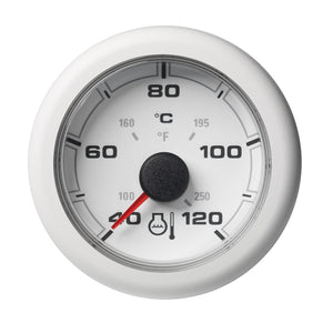 Veratron 52MM (2-1/16") OceanLink Coolant Temperature Gauge - 120°C/250°F - White Dial & Bezel - Fishing Monsters