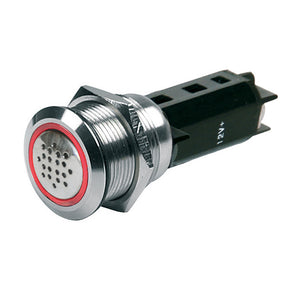 BEP 12V Buzzer w/Red LED Warning Light - Stainless Steel - Fishing Monsters