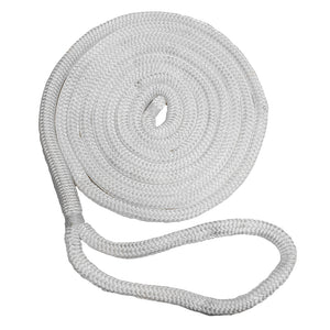 New England Ropes 1/2" Double Braid Dock Line - White - 25' - Fishing Monsters