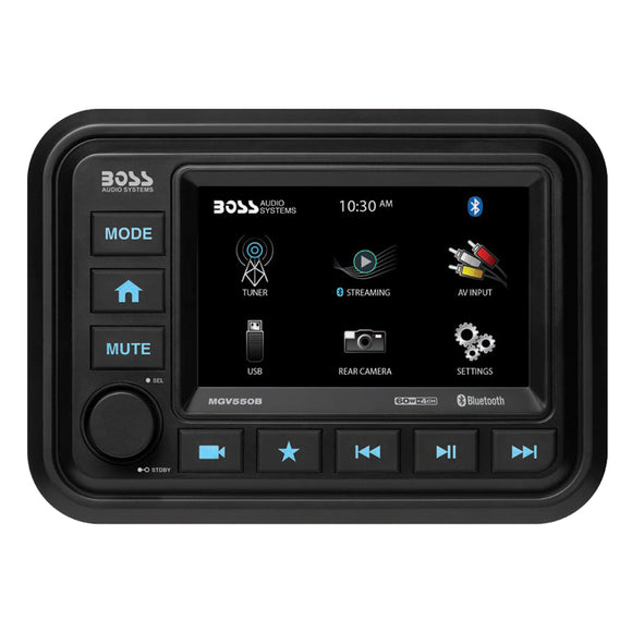 Boss Audio MGV550B Marine Stereo w/AM/FM/BT/Rear Camera - Fishing Monsters