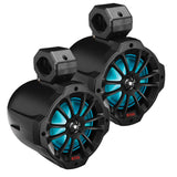 Boss Audio 6.5" B62RGB Amplified RGB Waketower Speakers - Matte Black - 750W - Fishing Monsters