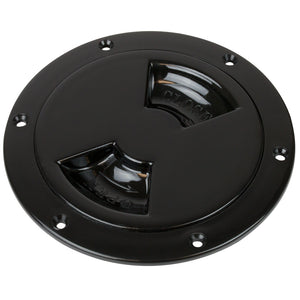 Sea-Dog Smooth Quarter Turn Deck Plate - Black - 5" - Fishing Monsters