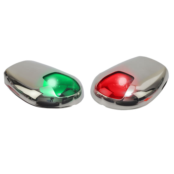 Sea-Dog Stainless Steel Side Mount LED Navigation Lights - 2 NM - Port & Starboard - Fishing Monsters