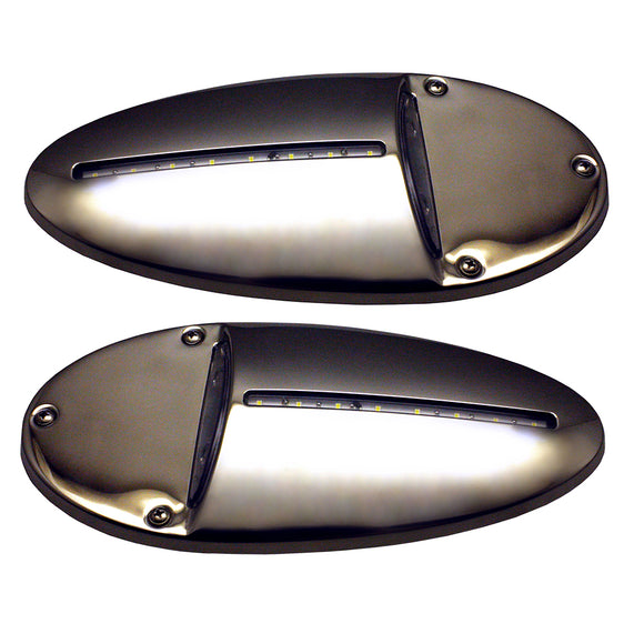 Innovative Lighting LED Docking Light- Mirrored Stainless Steel - Pair - Fishing Monsters