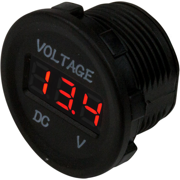 Sea-Dog Round Voltage Meter - 6V-30V - Fishing Monsters