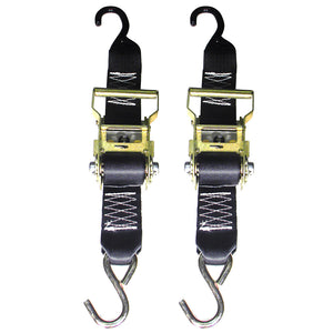 Rod Saver Heavy-Duty Ratchet Trailer Tie-Down - 2" x 3' - Pair - Fishing Monsters