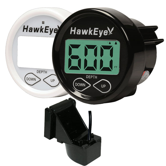 HawkEye DepthTrax In-Dash Digital Depth Gauge - Transom Mount - Fishing Monsters