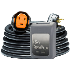 SmartPlug RV Kit 30 AMP Dual Configuration Cordset & Grey Inlet Combo - 30' - Fishing Monsters