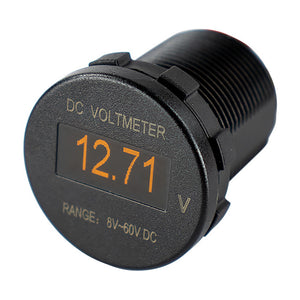 Sea-Dog OLED Voltmeter - Round - Fishing Monsters