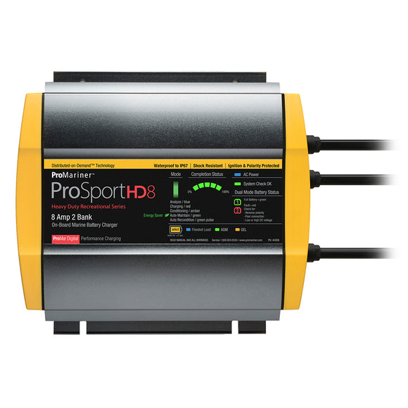 ProMariner ProSportHD 8 Gen 4 - 8 Amp - 2 Bank Battery Charger - Fishing Monsters