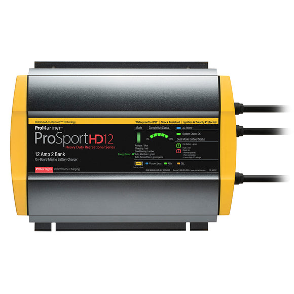 ProMariner ProSportHD 12 Gen 4 - 12 Amp - 2 Bank Battery Charger - Fishing Monsters