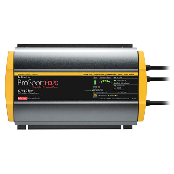 ProMariner ProSportHD 20 Gen 4 - 20 Amp - 2 Bank Battery Charger - Fishing Monsters