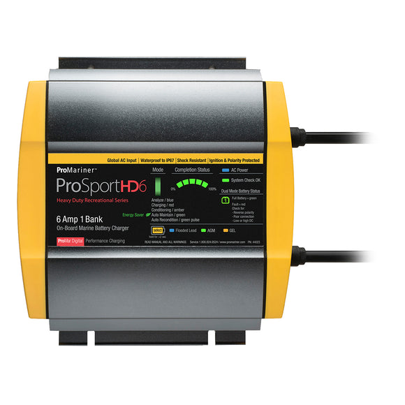 ProMariner ProSportHD 6 Global Gen 4 - 6 Amp - 1 Bank Battery Charger - Fishing Monsters