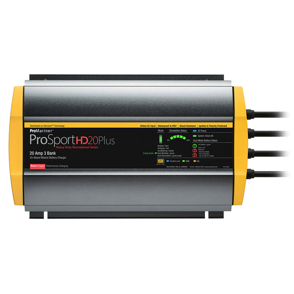 ProMariner ProSportHD 20 Plus Global Gen 4 - 20 Amp - 3-Bank Battery Charger - Fishing Monsters