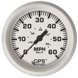 Faria Dress White 4" GPS Speedometer - 60 MPH - Fishing Monsters