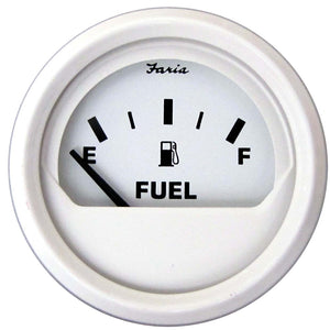 Faria Dress White 2" Fuel Level Gauge (Metric) - Fishing Monsters