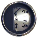 Faria Spun Silver 2" Trim Gauge f/Mercury/Mariner/Mercruiser/Volvo DP & Yamaha ('01 & Newer) - Fishing Monsters