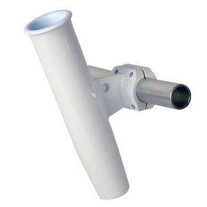 C. E. Smith Aluminum Horizontal Clamp-On Rod Holder 1-5/16" OD White - Powdercoat w/Sleeve - Fishing Monsters